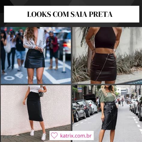 39 Ideias de looks com Saia preta para fugir do Óbvio .